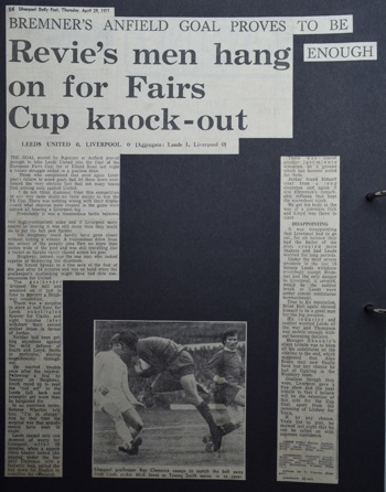 Press report from Adrian Killen's scrapbook